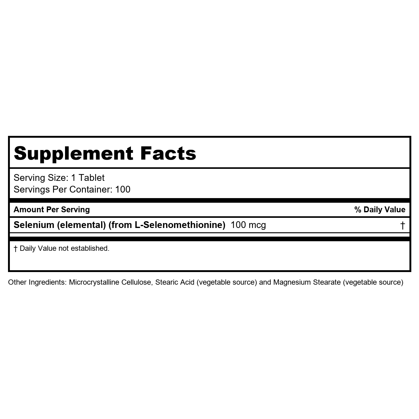 Now Foods Selenium 100 mcg 100 Tablets - 1480