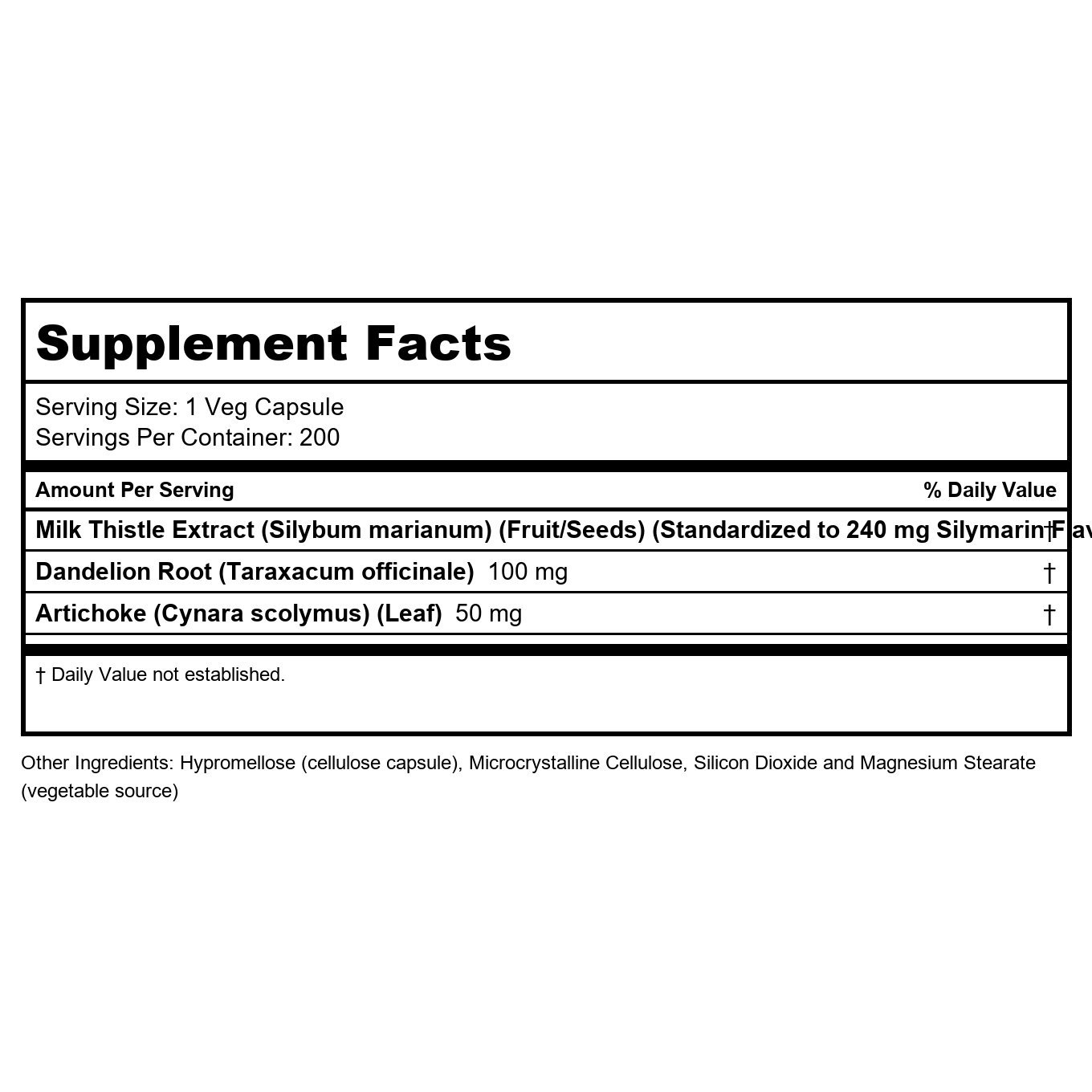 Now Foods Silymarin Double Strength 300 mg 200 Vcaps - 4753