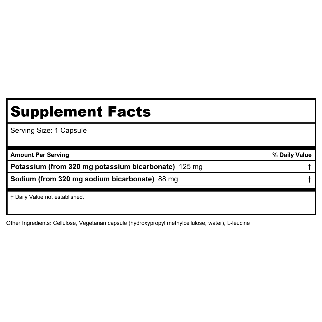 Klaire Labs Bi-Carb Formula 250 Vcaps