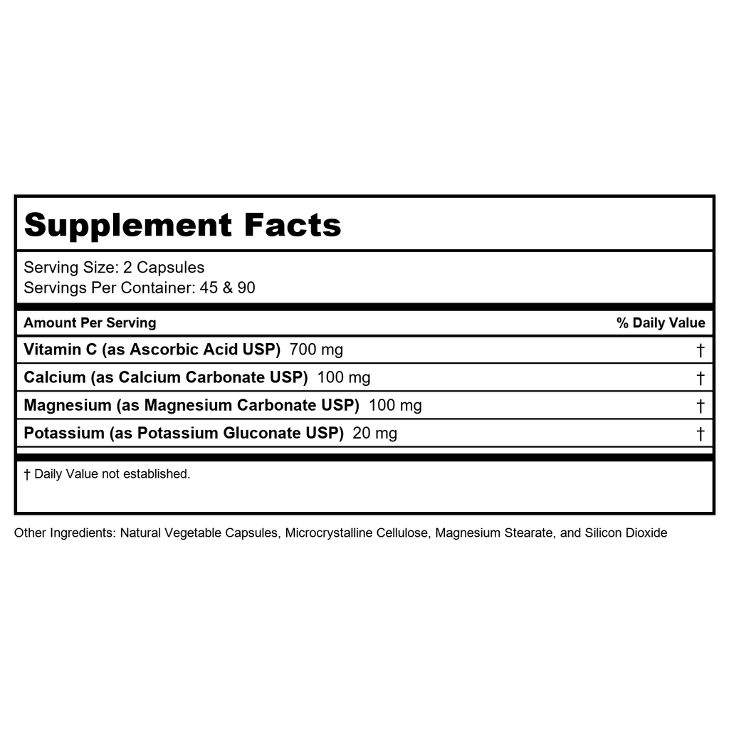 Ortho Molecular Buffered C Capsules 180 Count