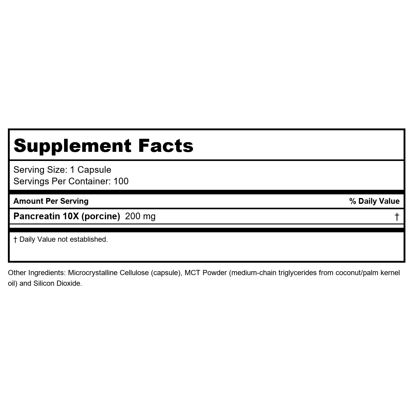 Now Foods Pancreatin 2000 100 Capsules - 2945