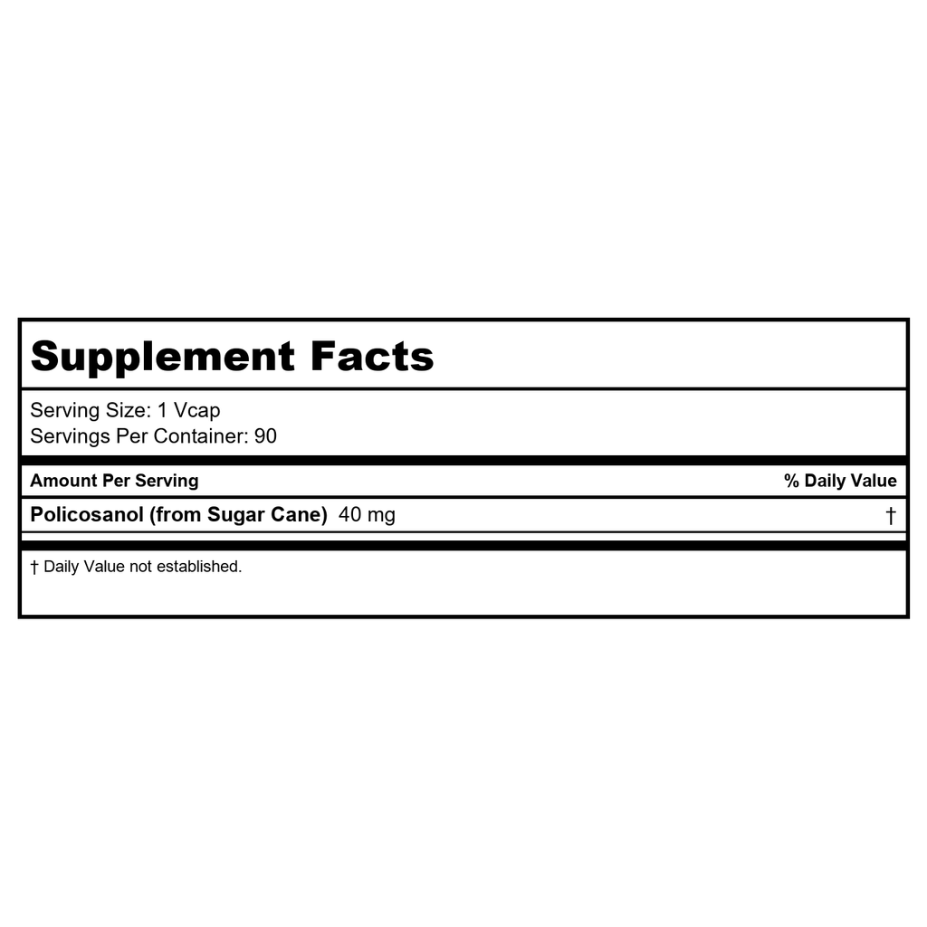 Now Foods Policosanol Extra Strength 40 mg 90 Vcaps - 1825