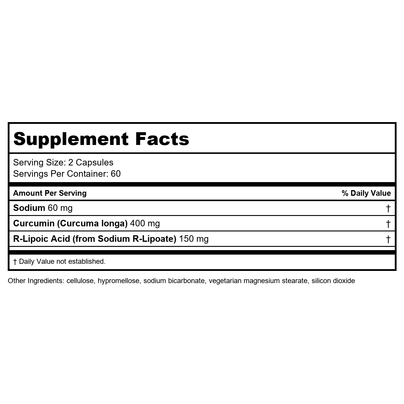 Geronova Research R-Plus Curcumin 120 Vcaps