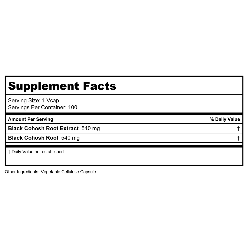 Solaray Black Cohosh 540mg 100 Vcaps - 2 Pack