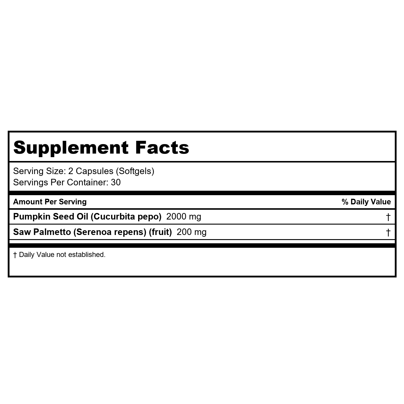 Thompson Pumpkin Seed Oil 1000mg 60 Softgels