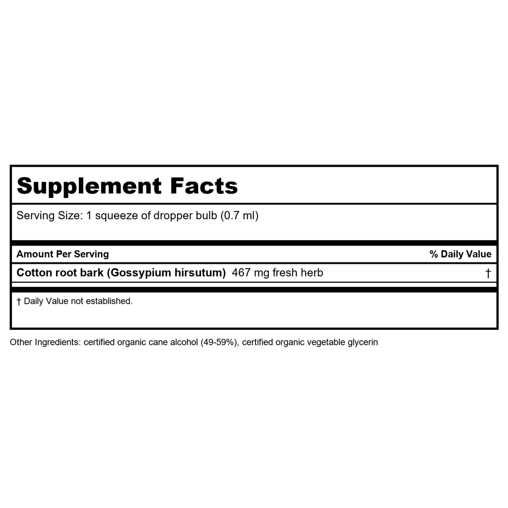 Herb Pharm Cotton Root 1oz