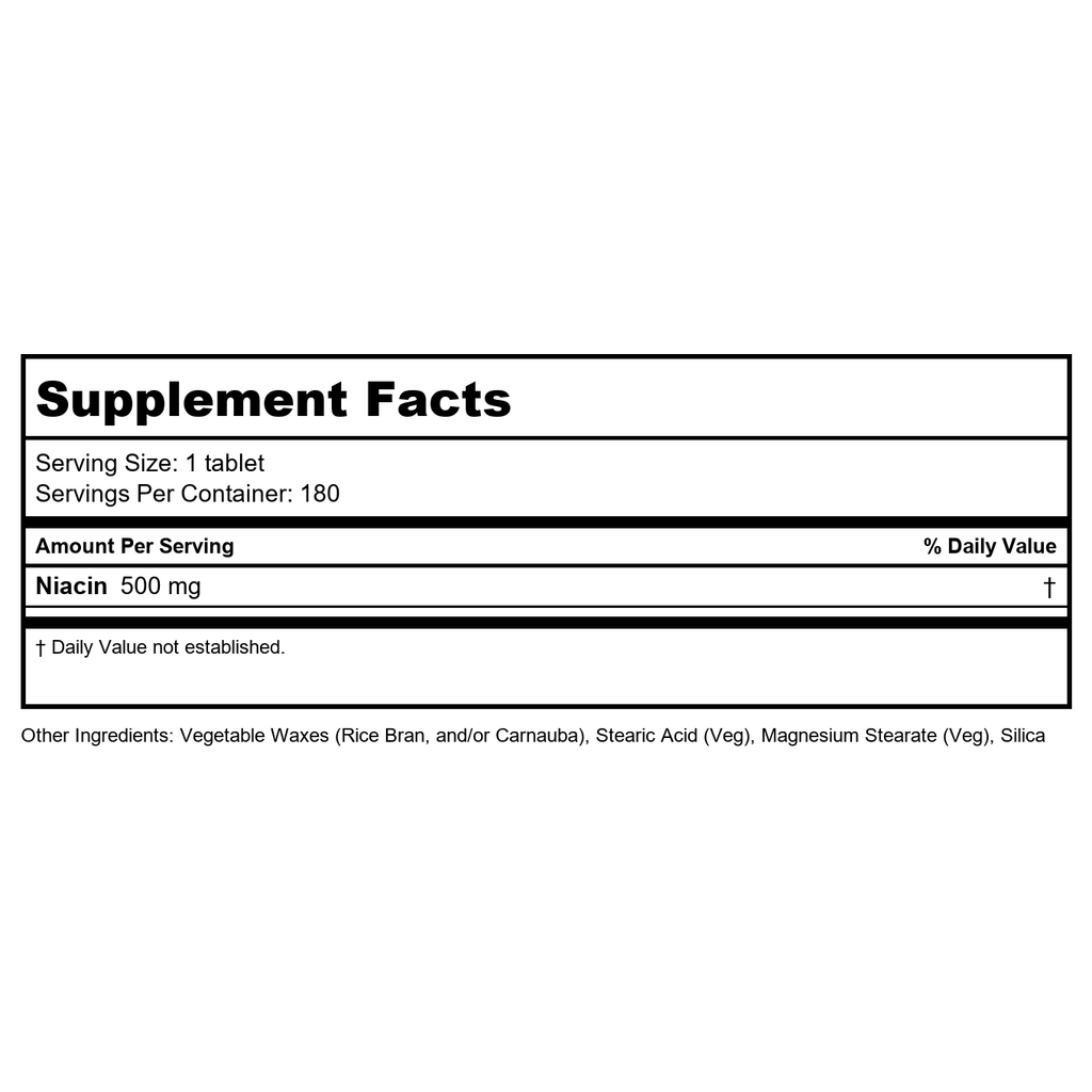 Vital Nutrients Niacin 500 mg 90 Extended Release Tablets