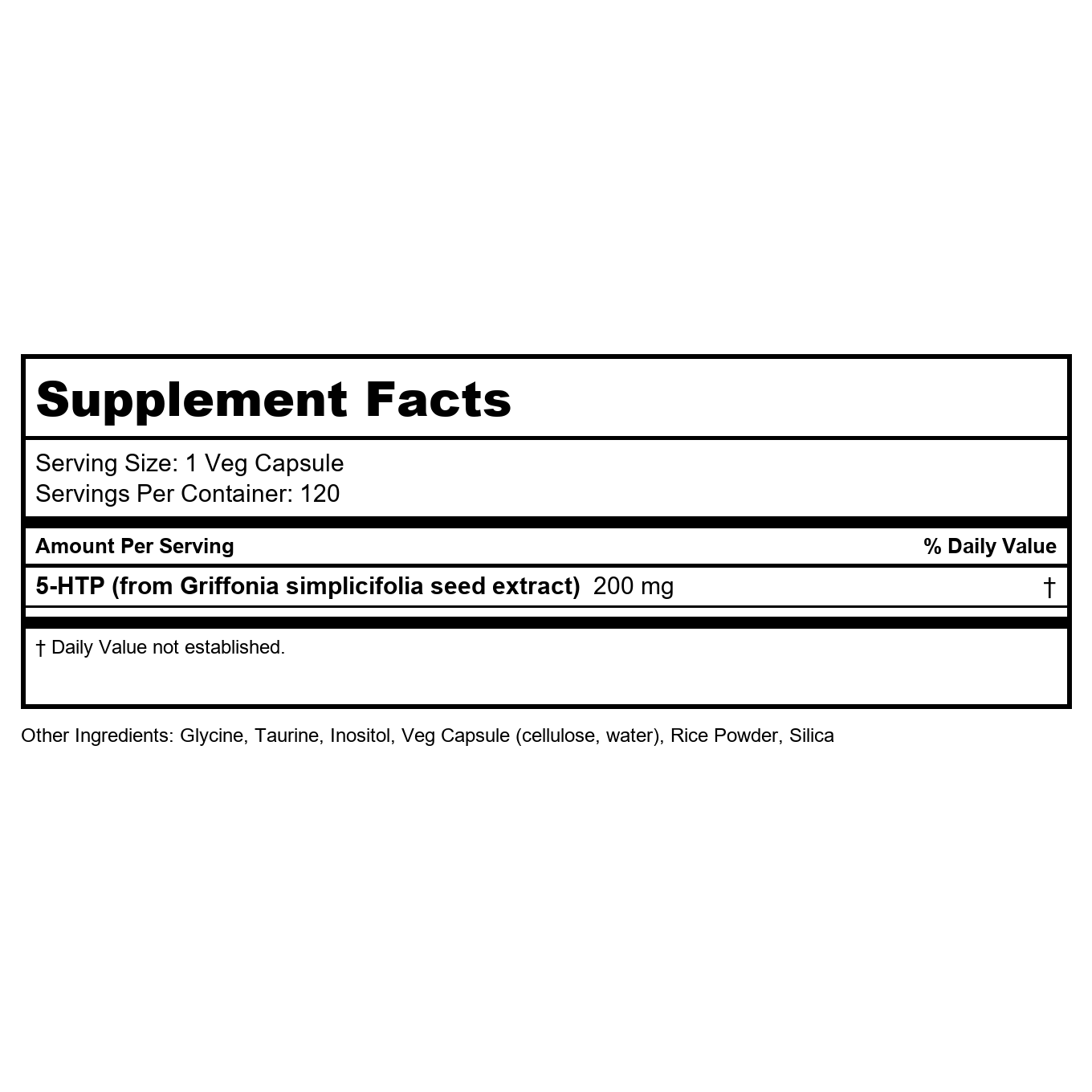Now Foods 5-HTP Double Strength 200 mg 120 Vcaps - 0111 - 2 Pack