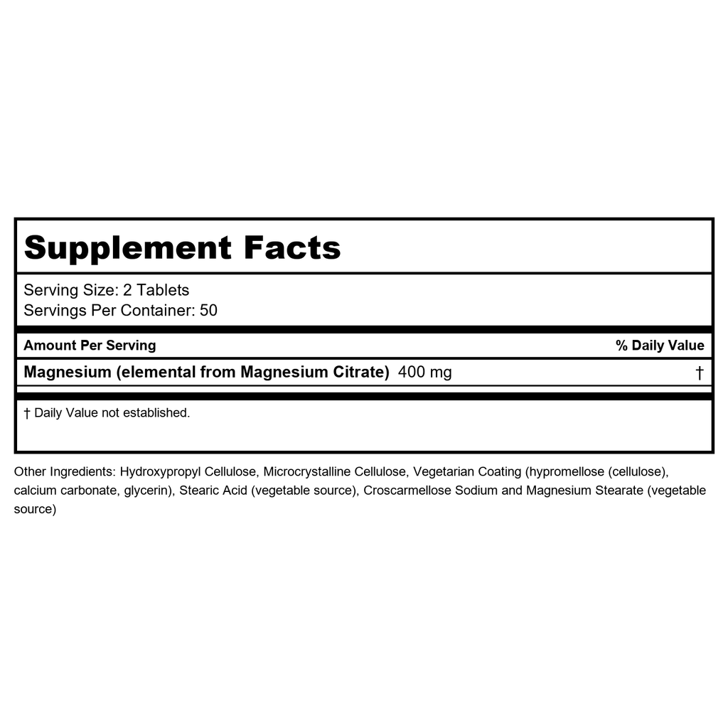 Now Foods Magnesium Citrate 200 mg 100 Tablets - 1290 - 2 Pack