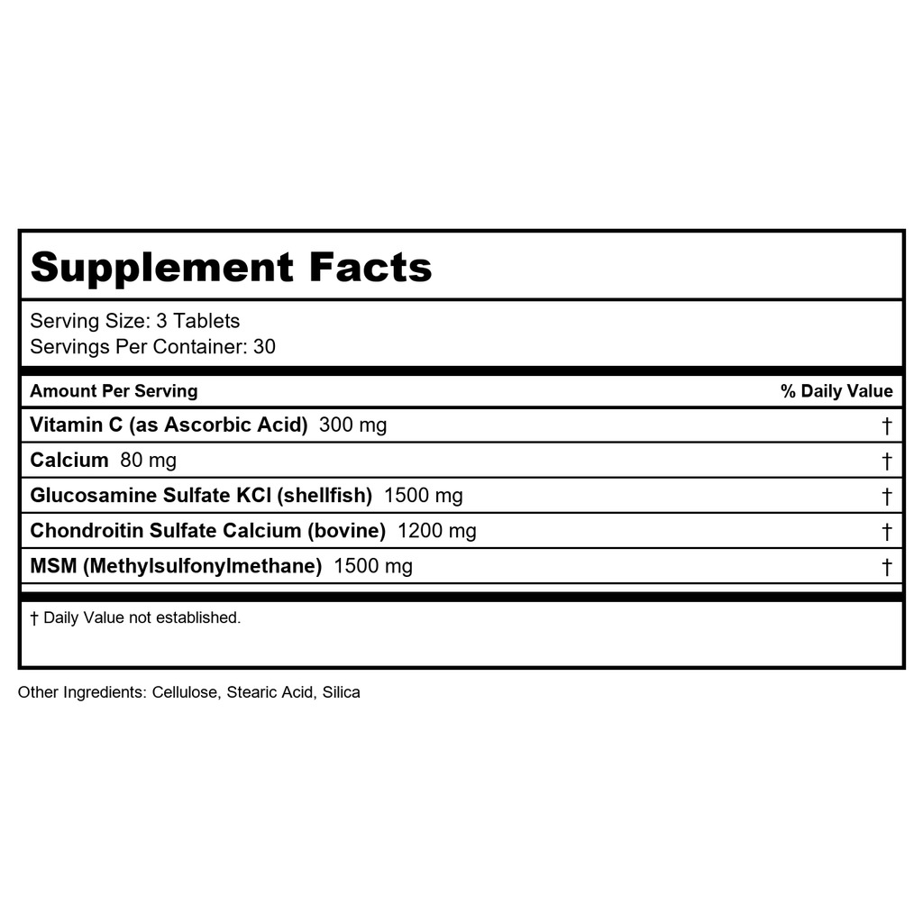 KAL MSM Glucosamine Sulfate 90 Tablets
