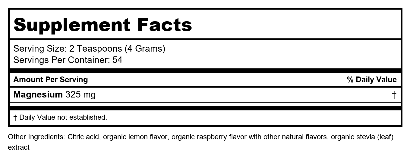 Natural Vitality Natural Calm Raspberry / Lemon 8oz