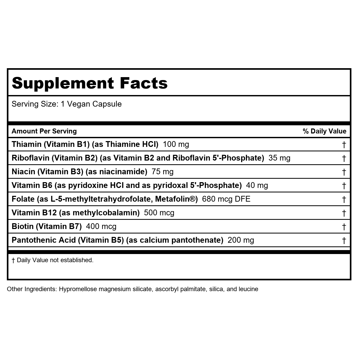 Vital Nutrients Vitamin B-12 1000 mcg 100 Vcaps