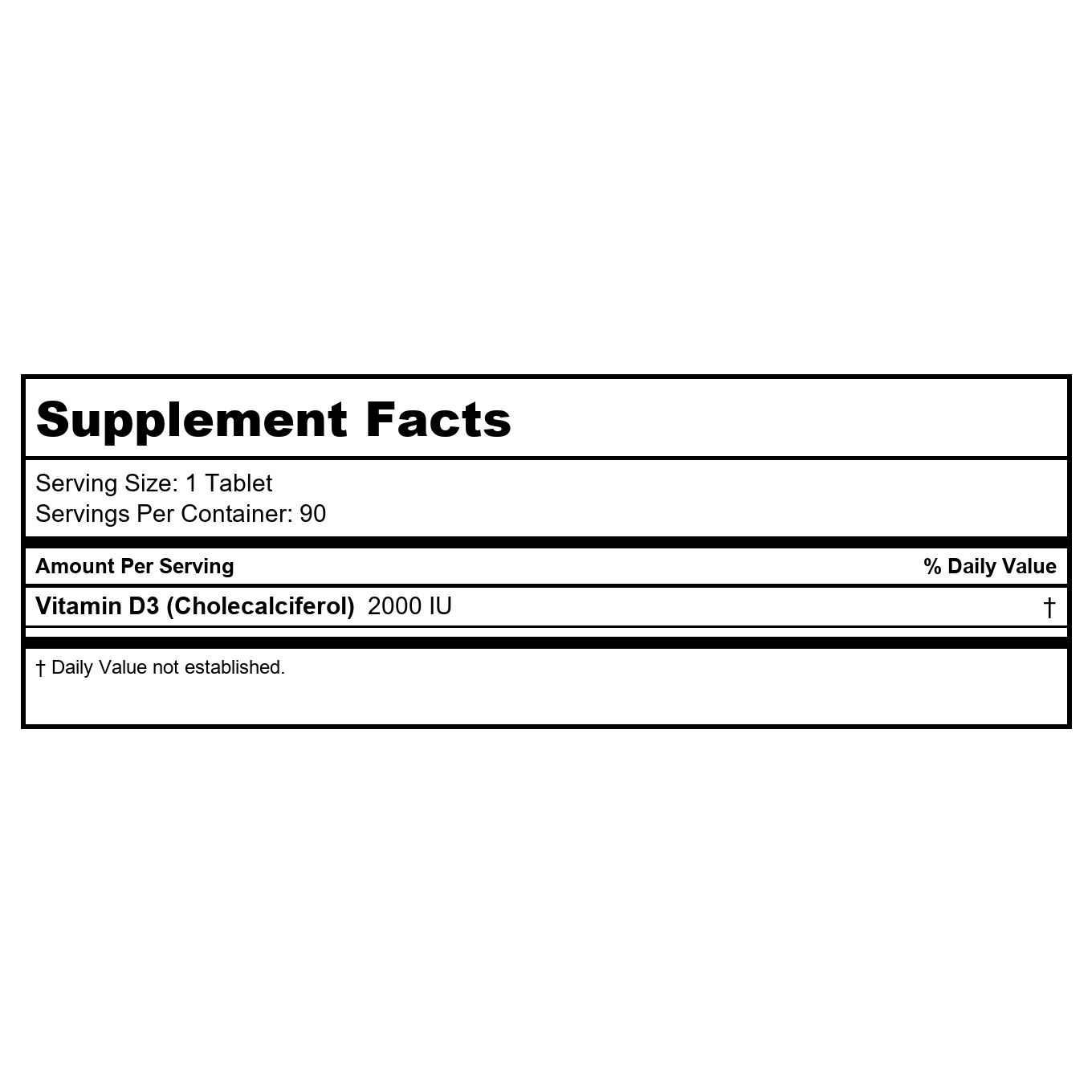 Nature's Way Vitamin D3 Extra Strength 90 Chewable Tablets