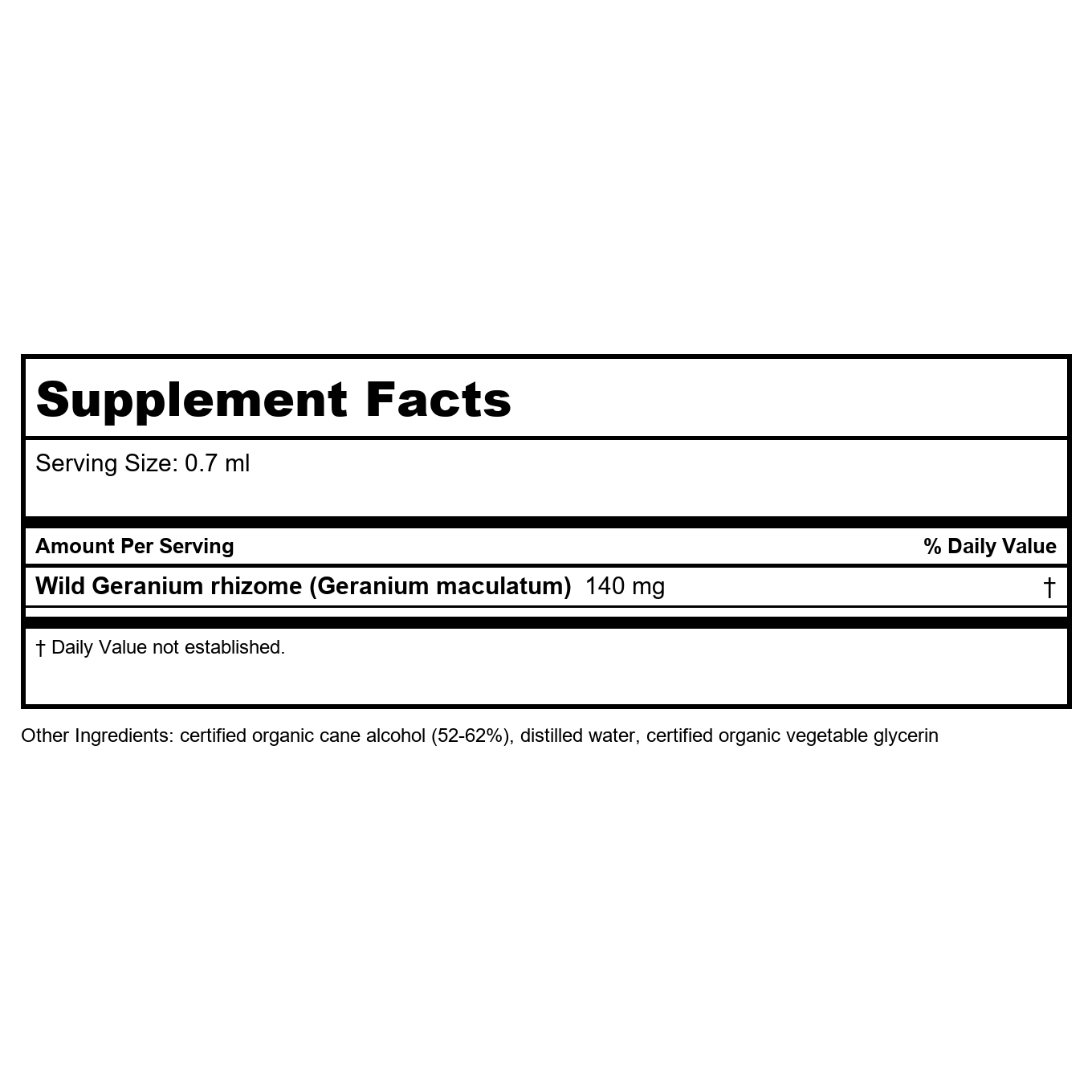 Herb Pharm Wild Geranium 1oz
