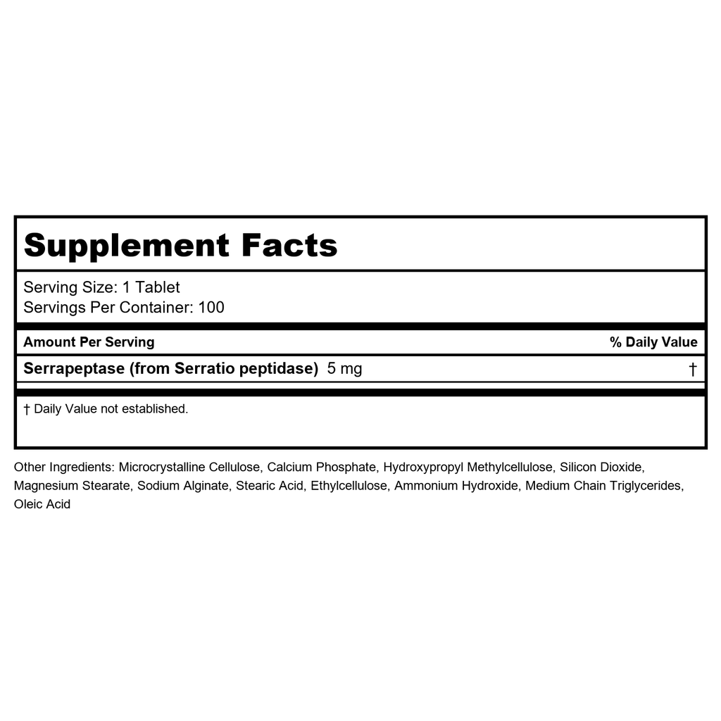 Cardiovascular Research Serraflazyme 100 Tablets - 4 Pack