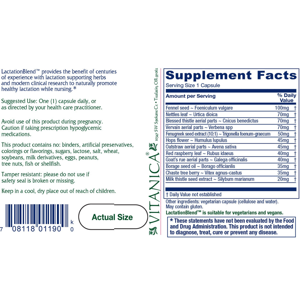 Vitanica LactionBlend 60 Vcaps