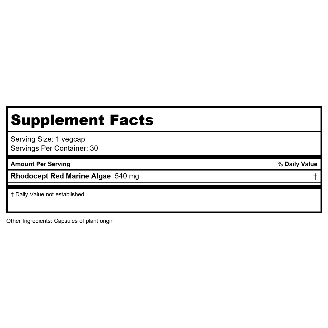 Pacific Biologics RMA Red Mineral Algae 30 Vcaps
