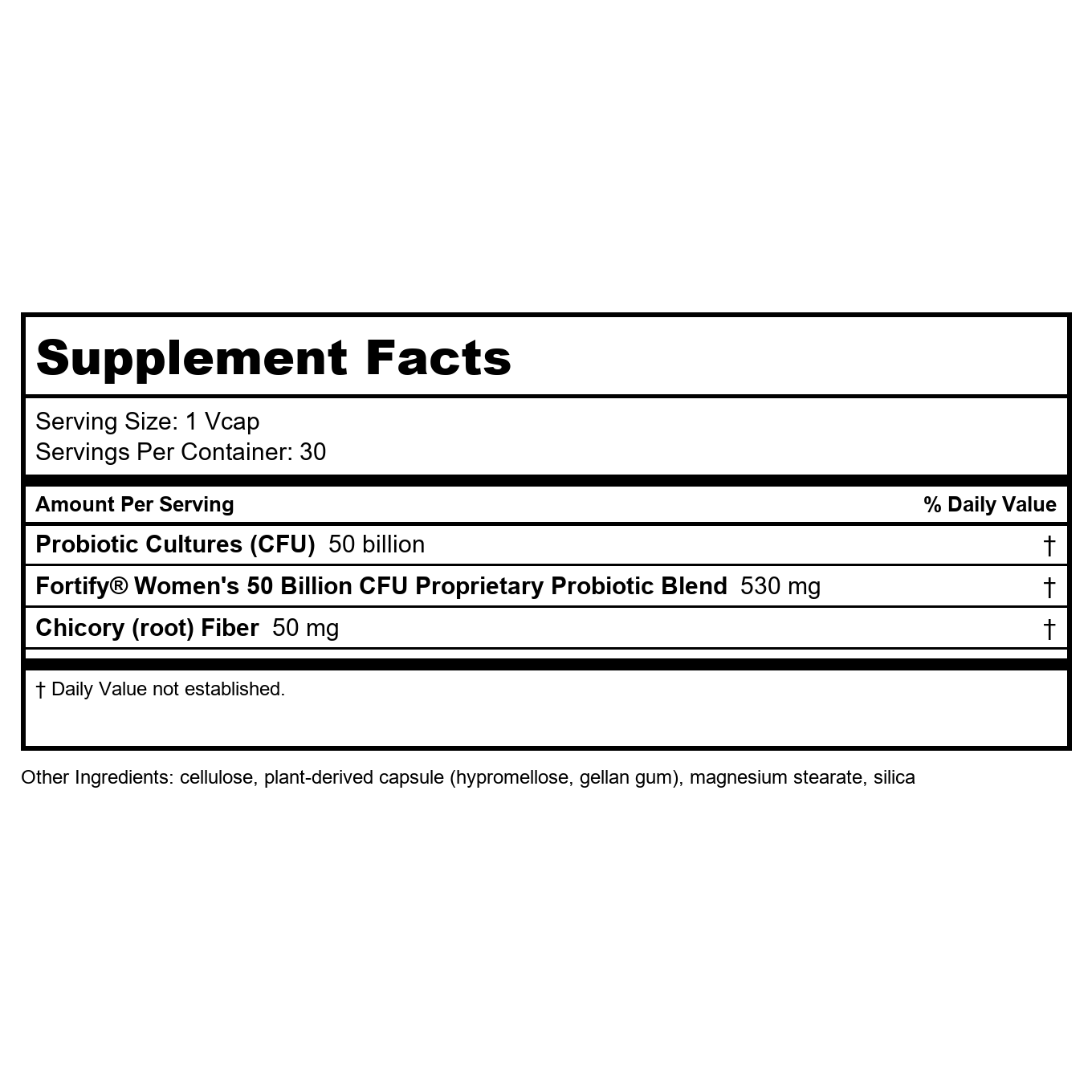 Nature's Way Fortify Women’s 50 Billion Daily Probiotic 30 Vcaps