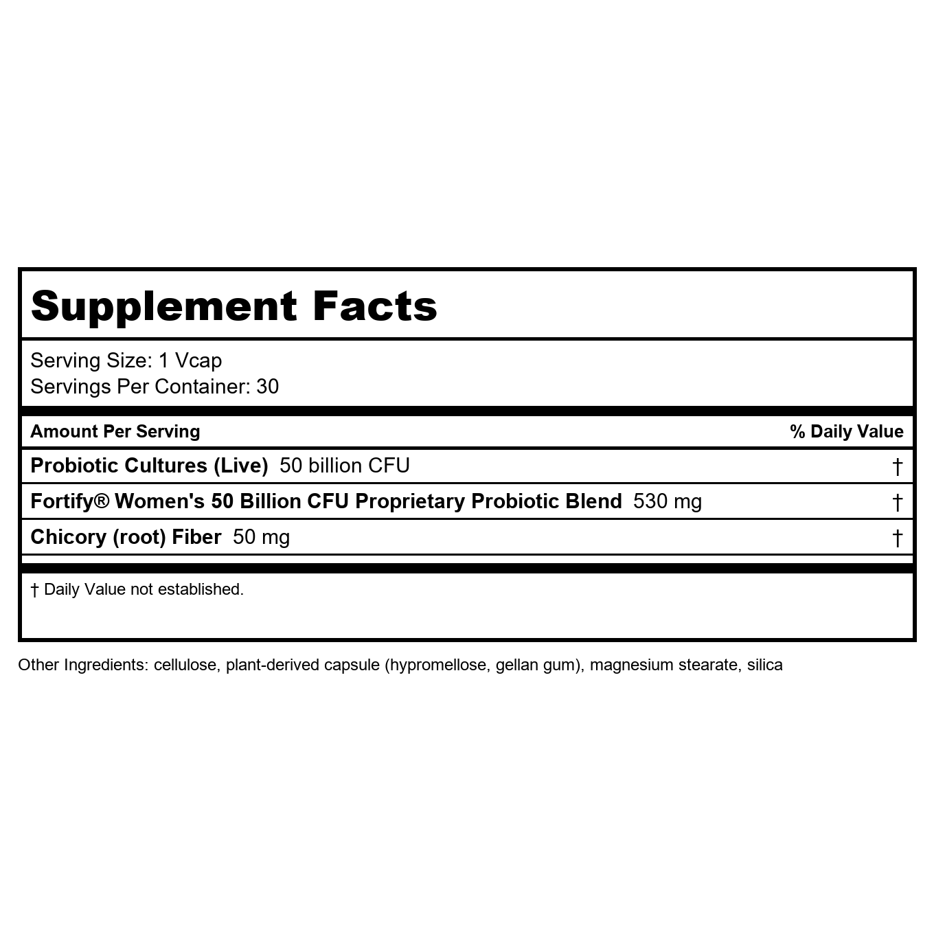 Nature's Way Fortify Women’s 50 Billion Daily Probiotic 30 Vcaps
