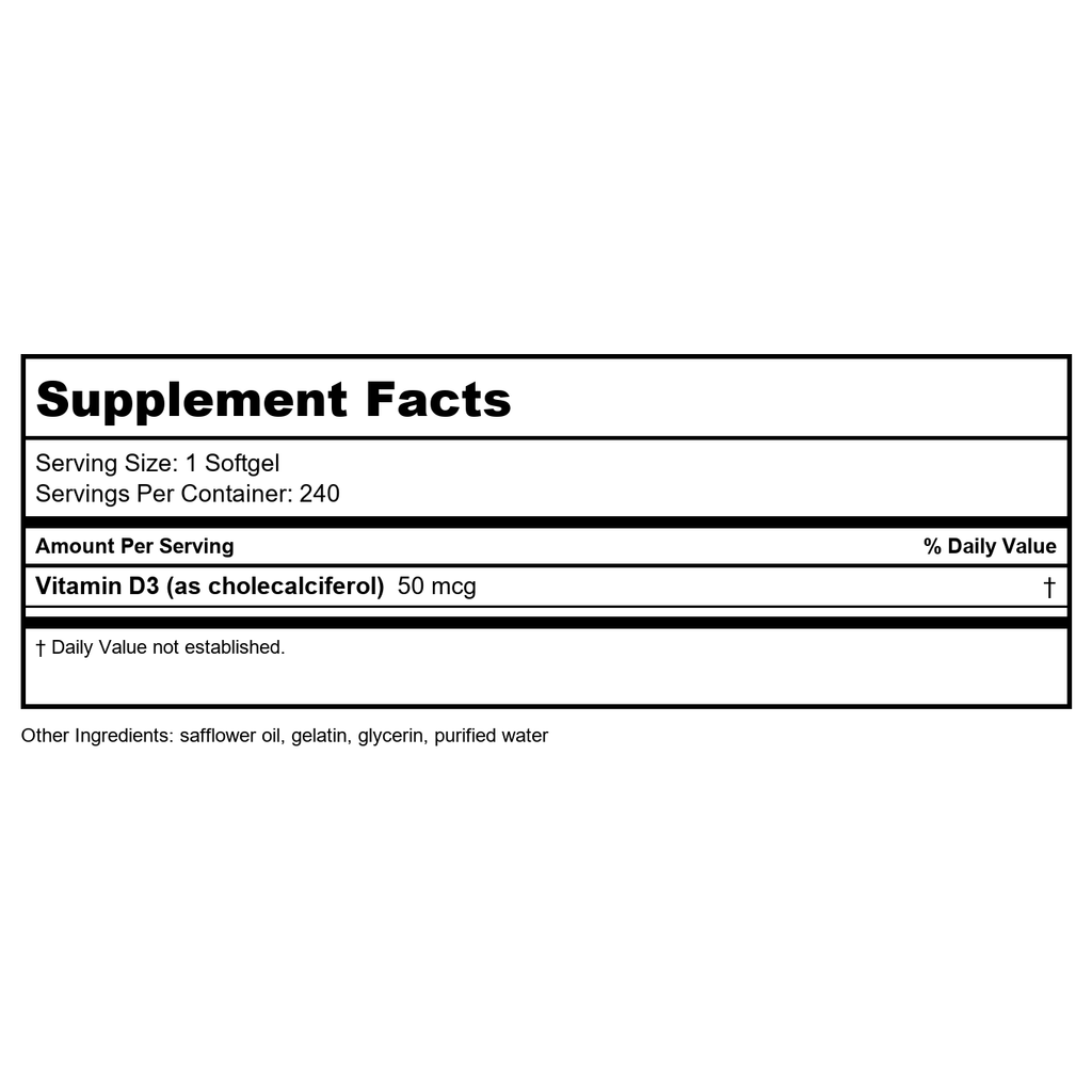 Nature's Way Vitamin D3 Extra Strength 240 Softgels
