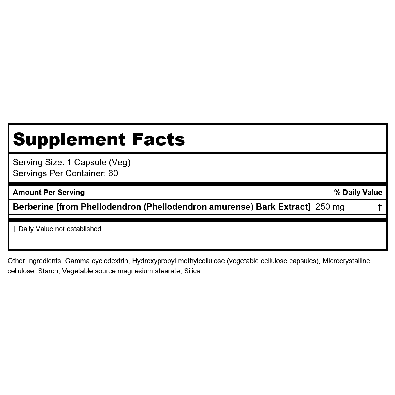 EuroMedica Berberine Ultra Absorb 60 Capsules
