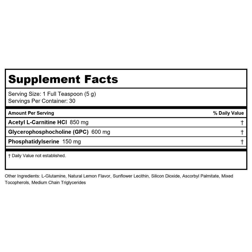 Vital Nutrients Vital Brain Powder Lemon 180 Grams