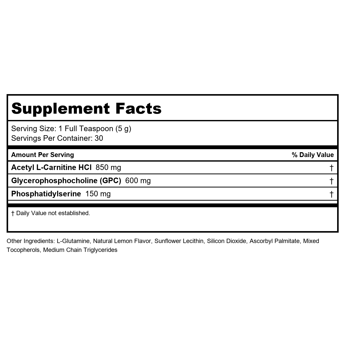 Vital Nutrients Vital Brain Powder Lemon 180 Grams