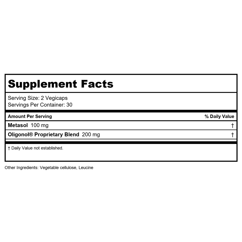 QOL Labs Metasol 100 mg 60 Vcaps