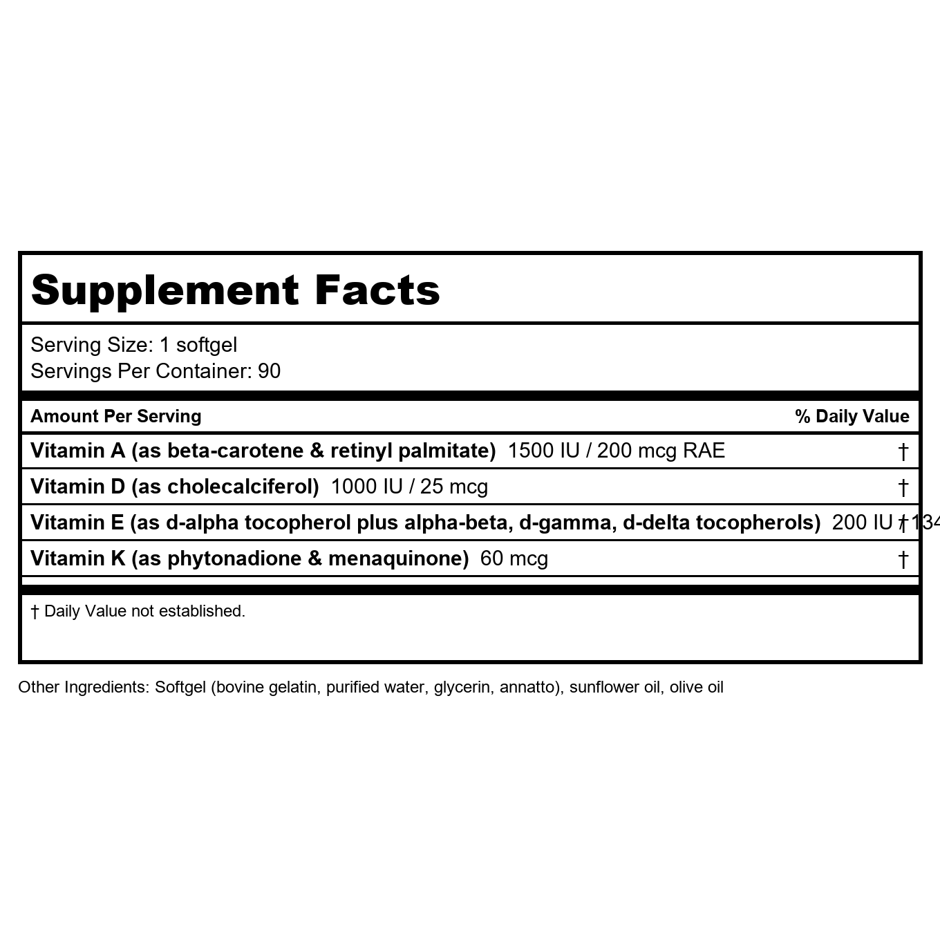 Apex Energetics ADEK-Pro 90 Softgels - K102