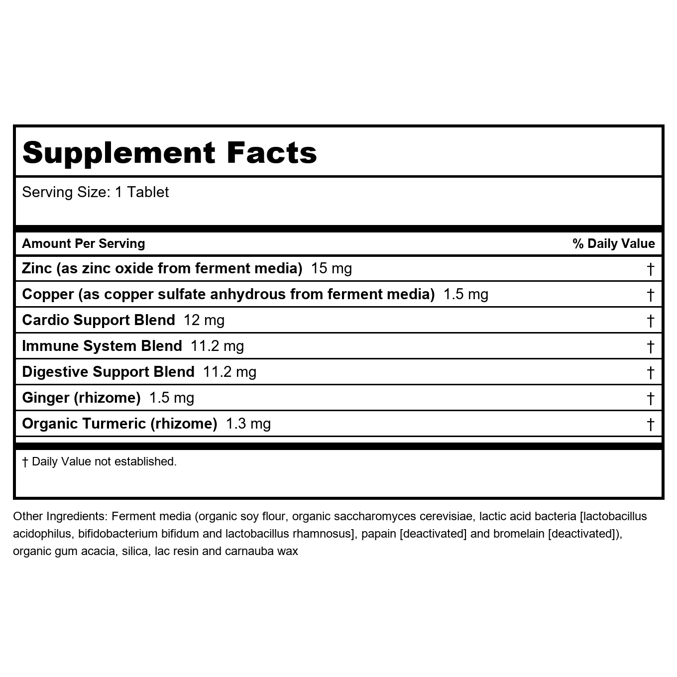 New Chapter Fermented Zinc Complex 60 Tablets
