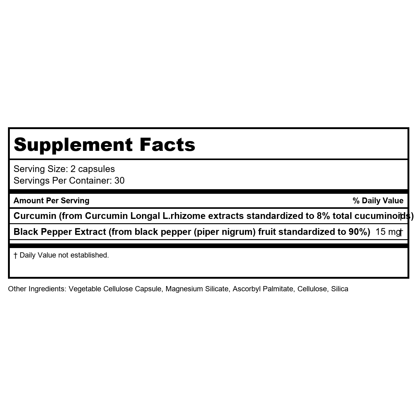 Vital Nutrients Curcumin Extract 700 mg 60 Vcaps
