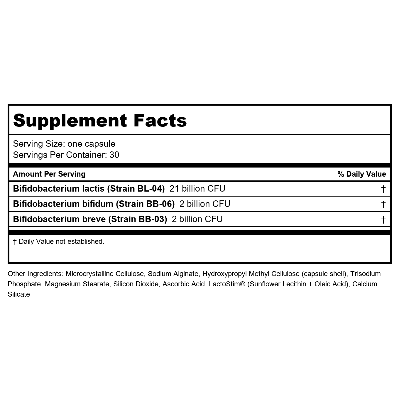 Master Supplements TruBifido Colon Formula Probiotic 30 Capsules