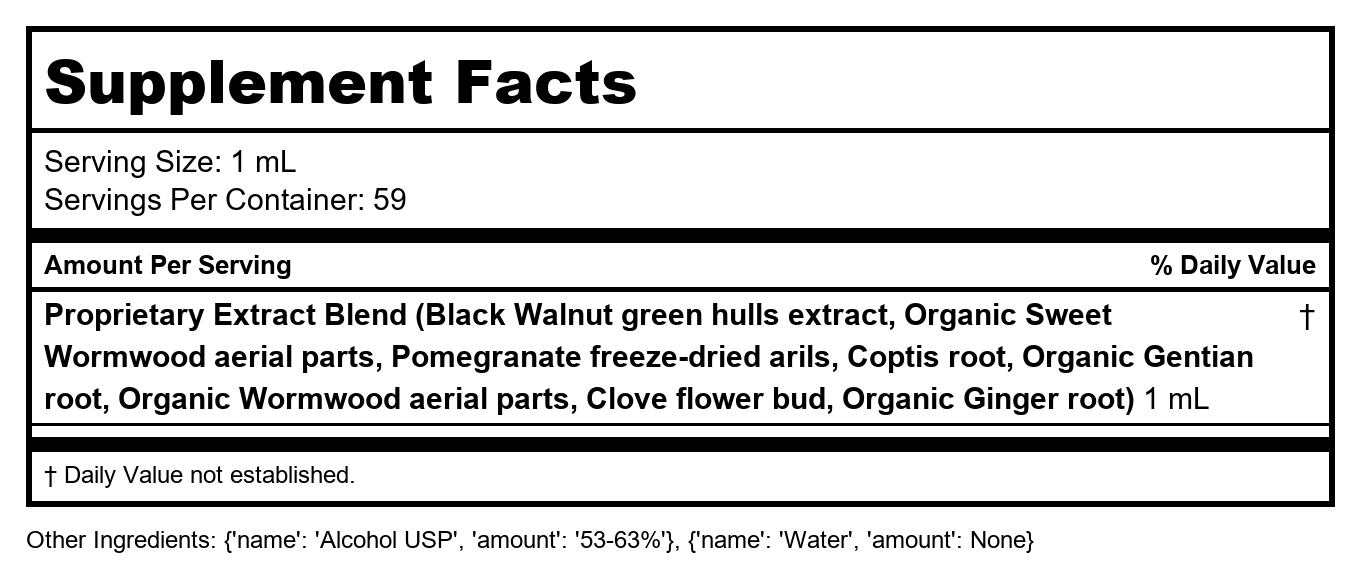 Gaia Herbs Wormwood Black Walnut Supreme 1oz - 2 Pack