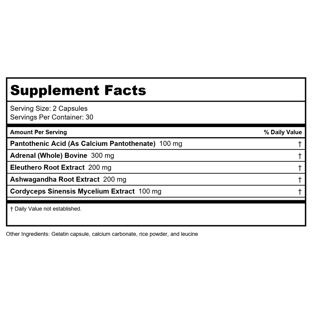 Vital Nutrients Adrenal Support 120 Capsules - 2 Pack