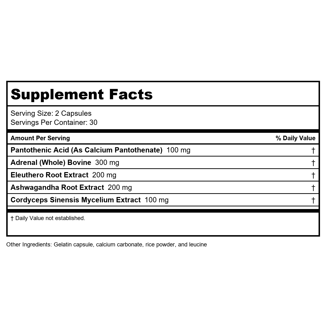Vital Nutrients Adrenal Support 120 Capsules - 2 Pack
