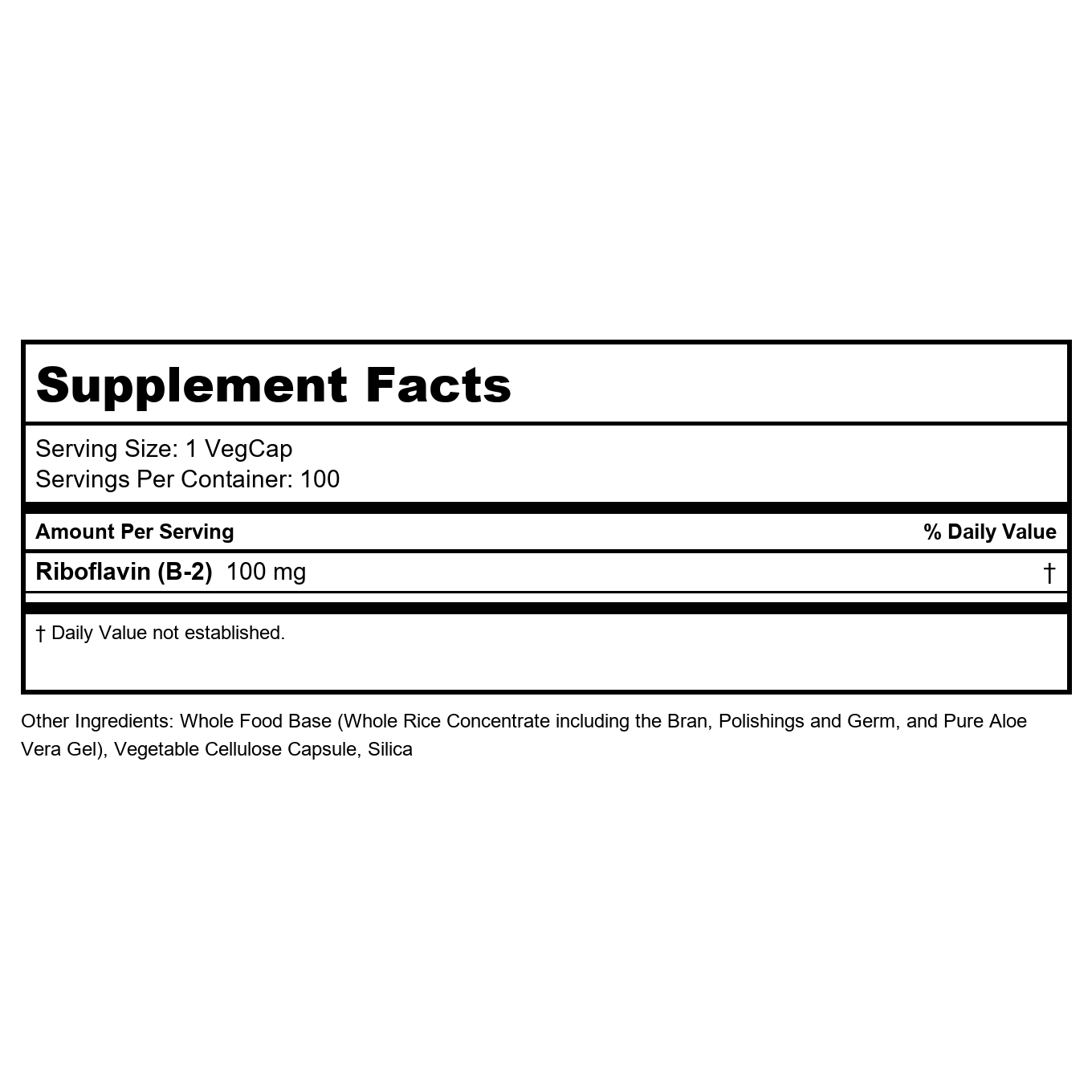 Solaray Vitamin B2 100 mg 100 Count - 2 Pack