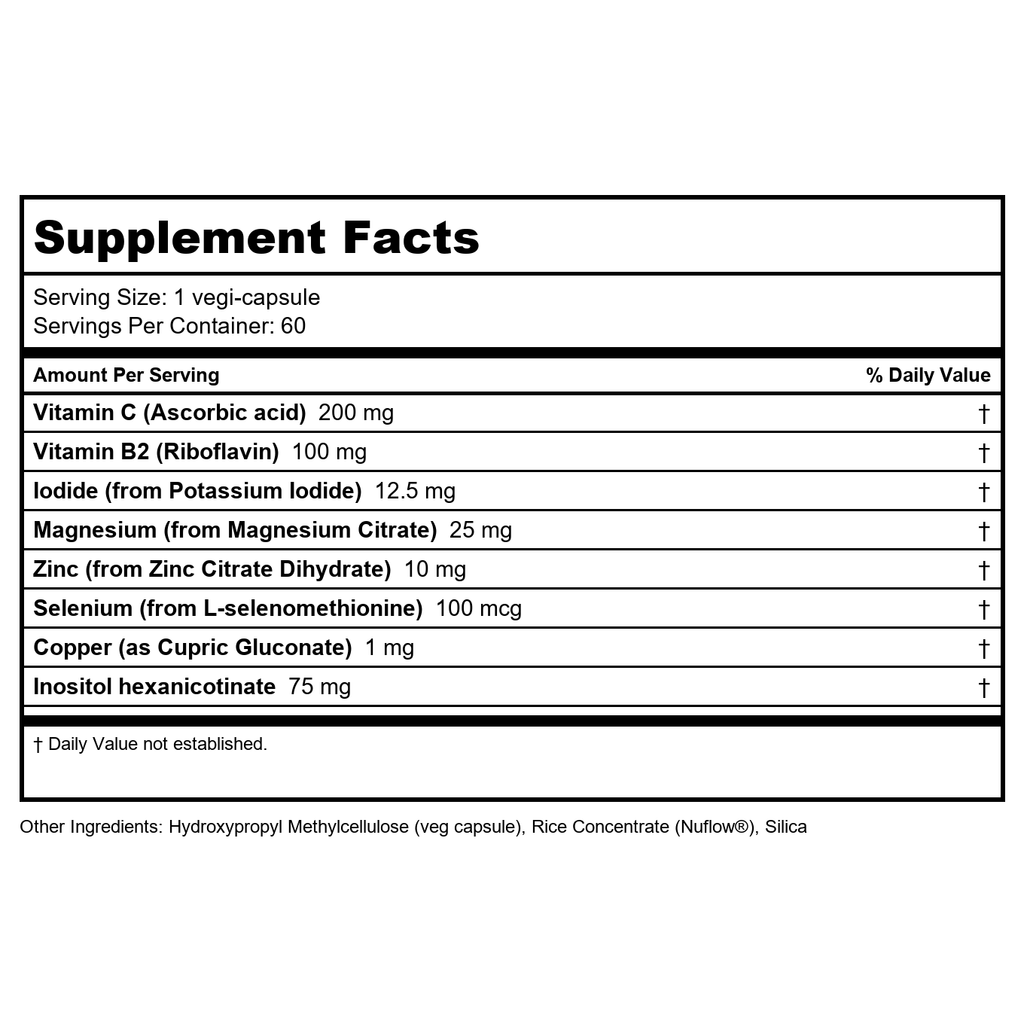 Restorative Formulations Iodine PX 60 Vcaps