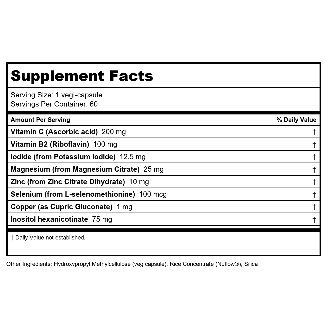 Restorative Formulations Iodine PX 60 Vcaps