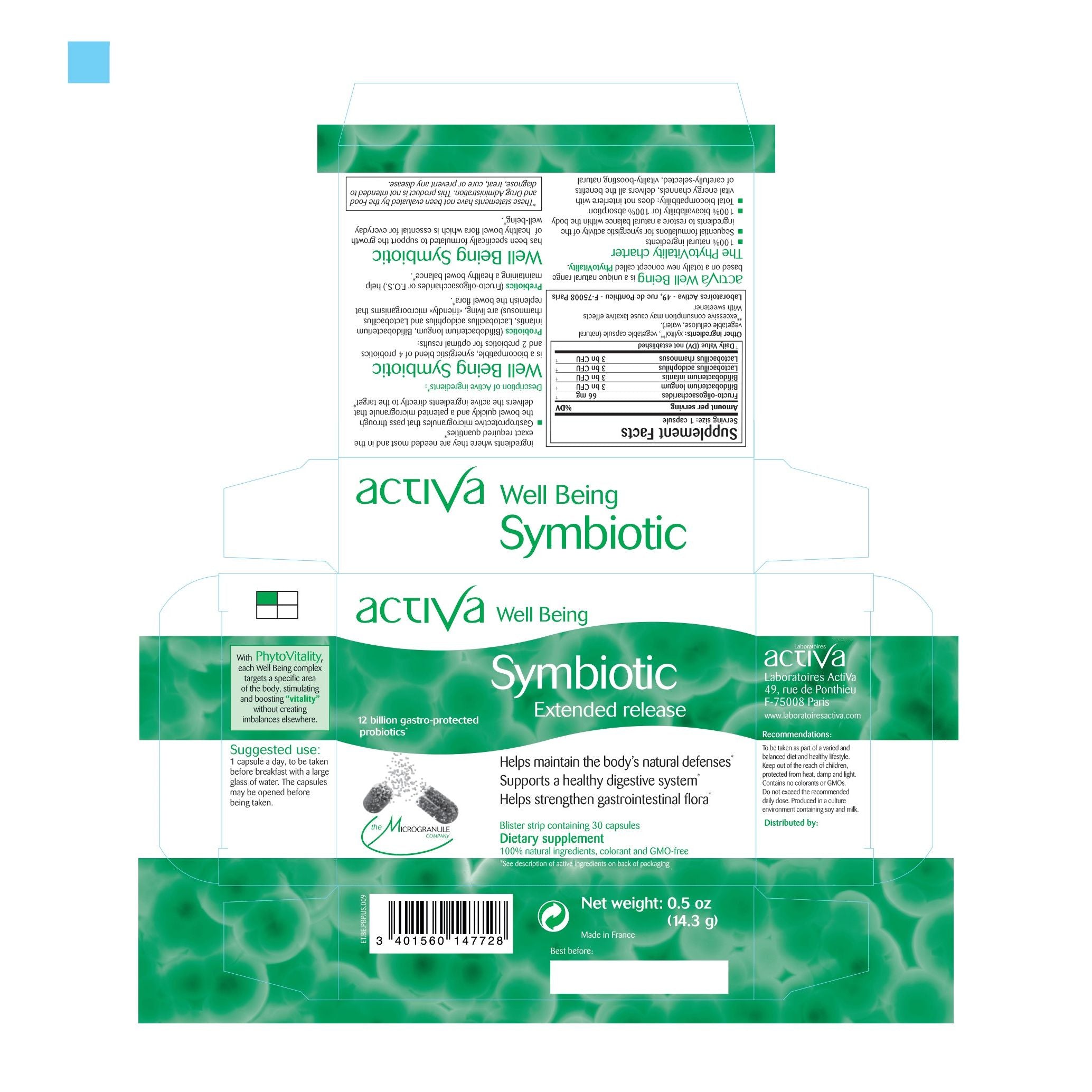 Activa Well Being Symbiotic 30 Capsules
