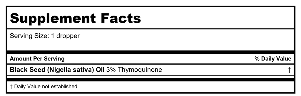 Heritage Black Seed Oil 3% Thymoquinone 1oz