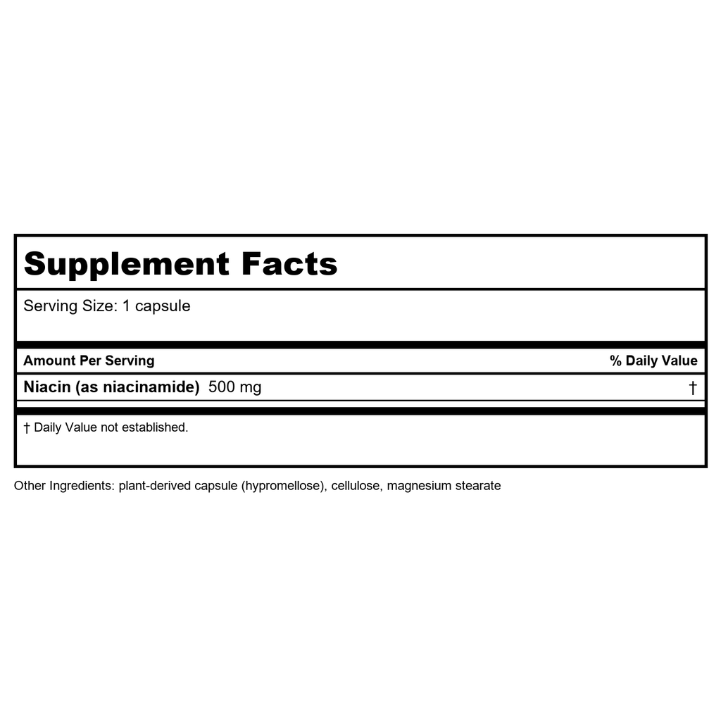 Nature's Life Niacinamide 500 mg 100 Tablets - 2 Pack