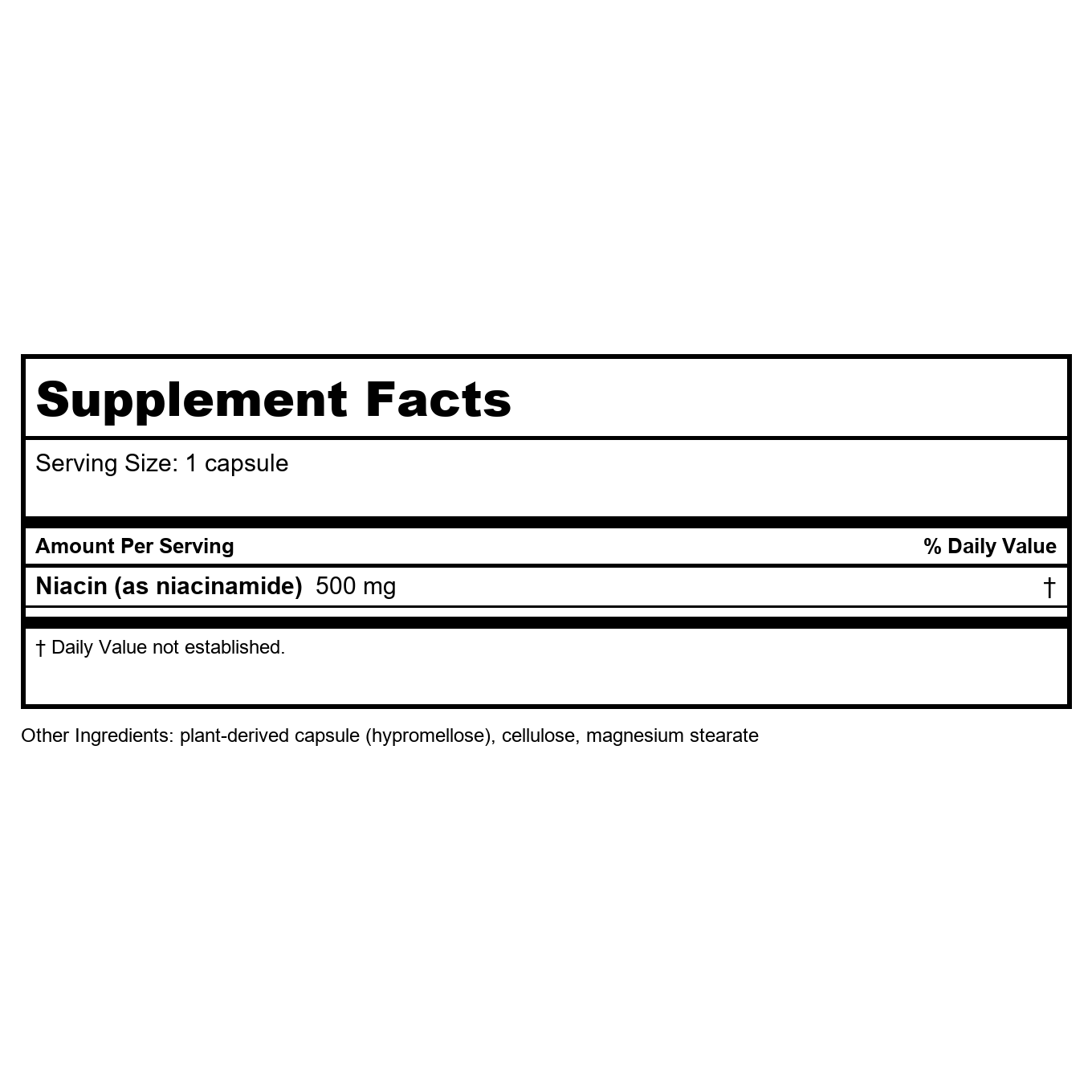Nature's Life Niacinamide 500 mg 100 Tablets - 2 Pack