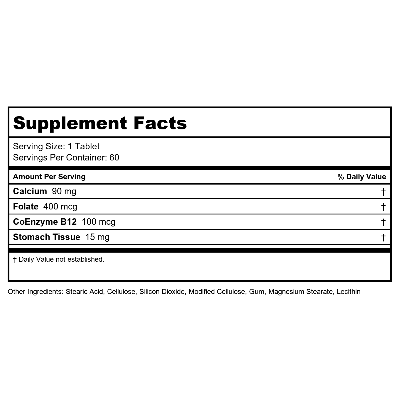 Ecological Formulas Dibencozide 60 Tablets