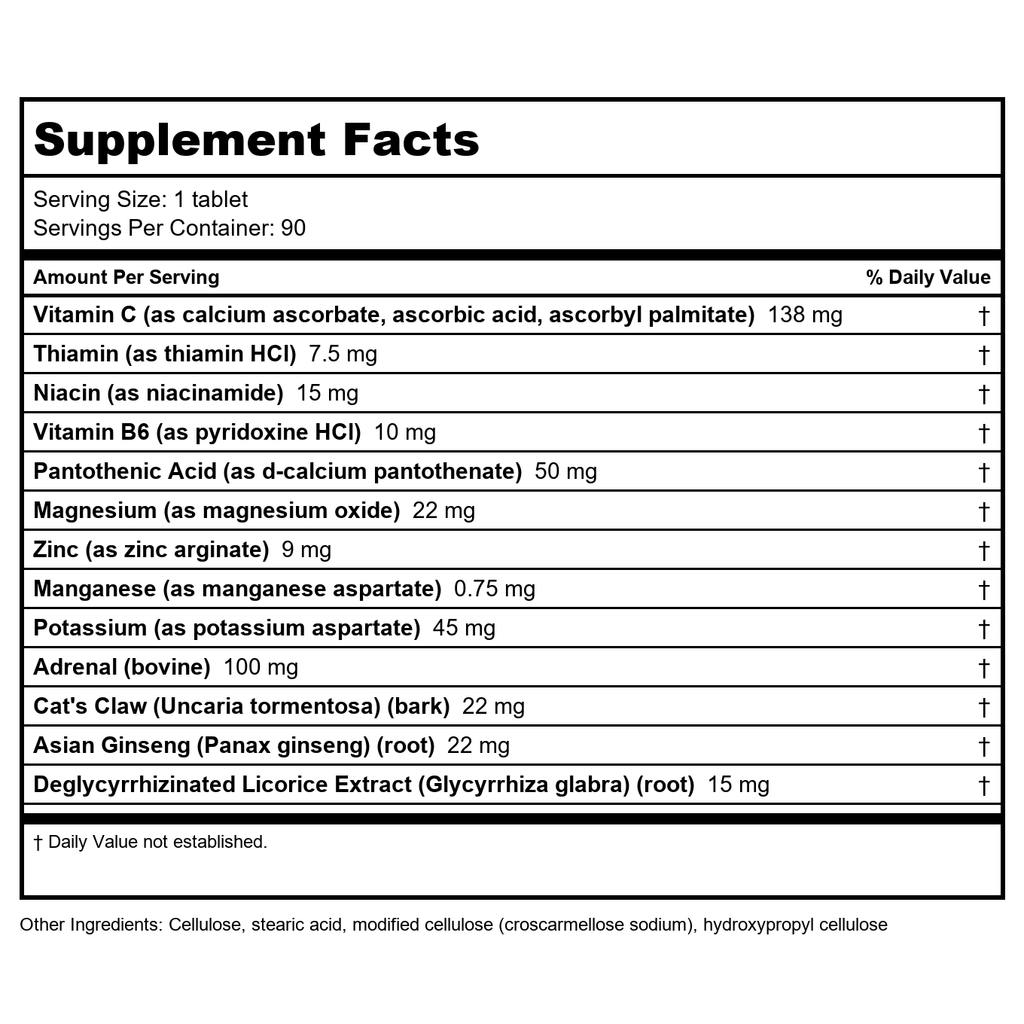 Apex Energetics Adreno-Zyme 90 Tablets - Z05 - B0928MNT1B