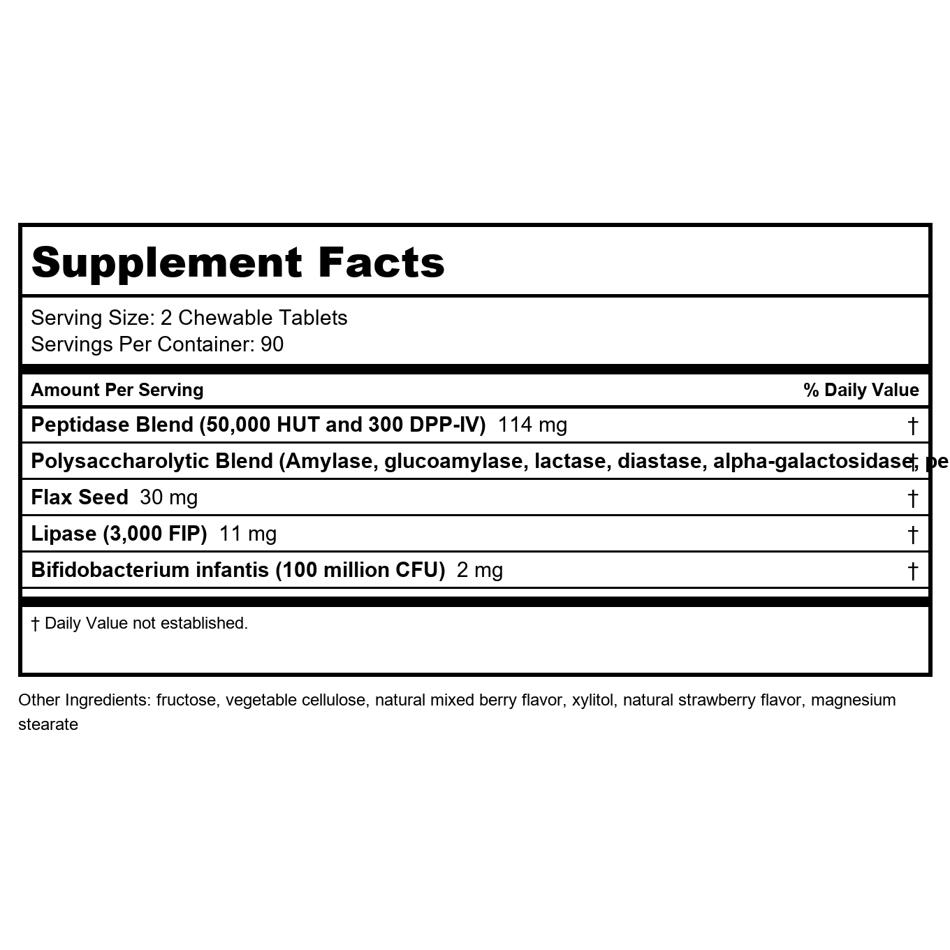 Transformation Enzymes Kidz Digest Chewable Berry 90 Tablets