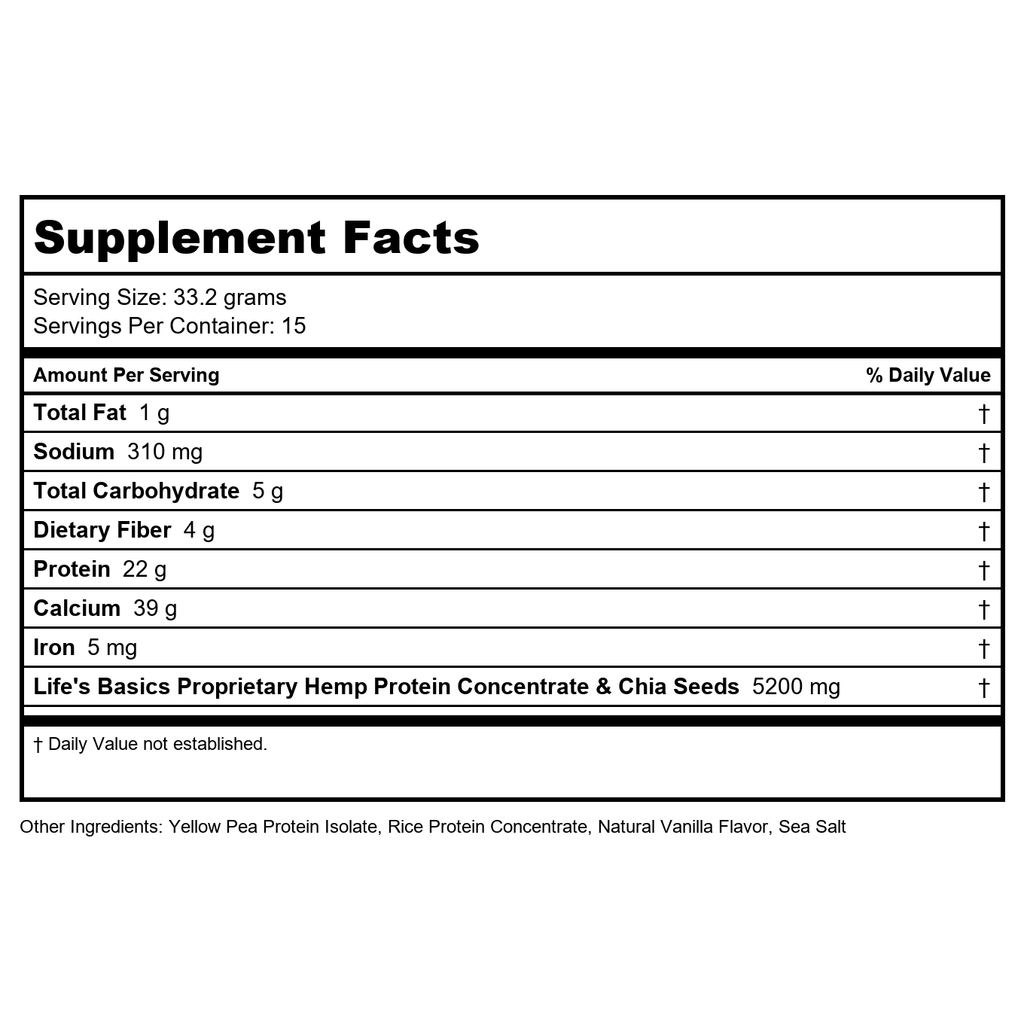 LifeTime Life's Basic Plant Protein Unsweetened 460 Grams