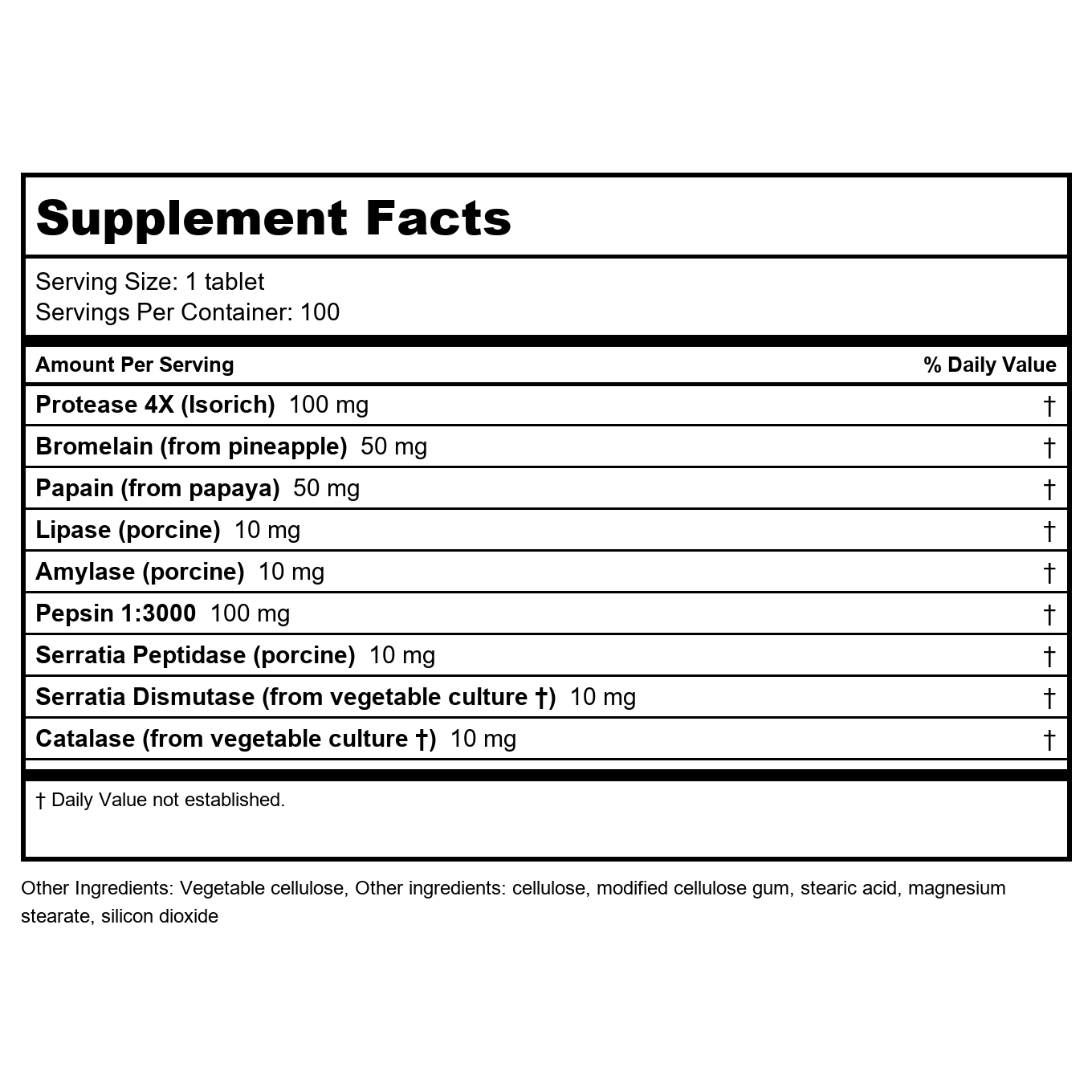 Biotics Research Intenzyme Forte 100 Tablets