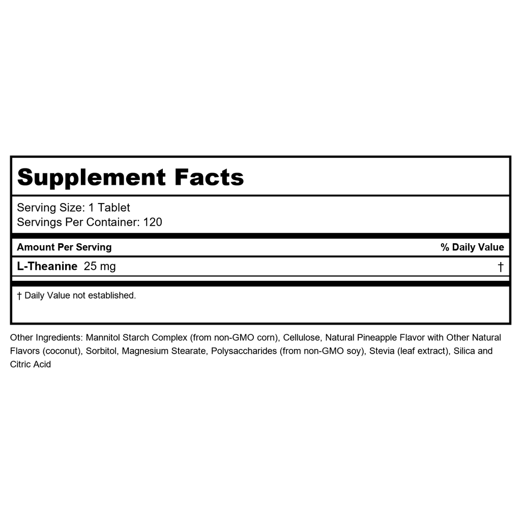 KAL L-Theanine ActivMelt 25mg Pineapple 120 Micro Tablets  PN  40757