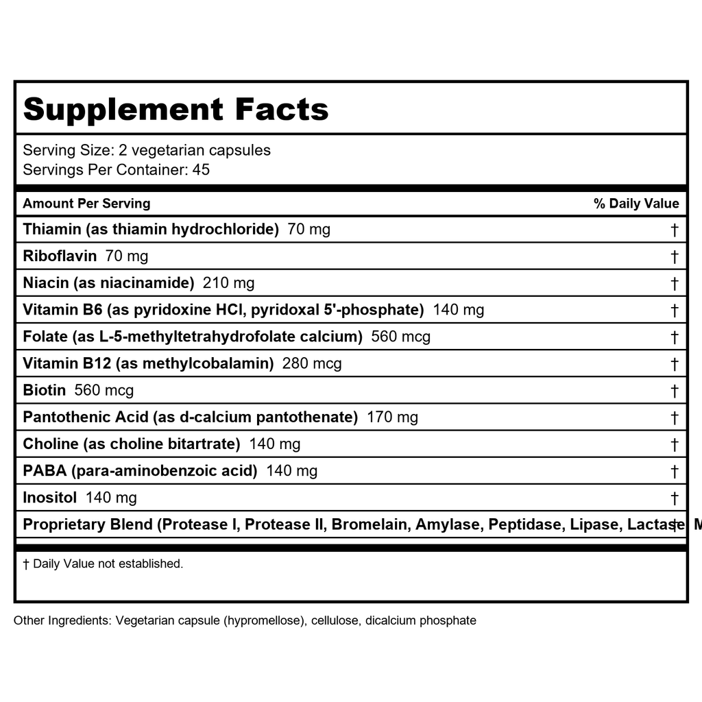 Apex Energetics Super B-Zyme 90 Capsules - Z24