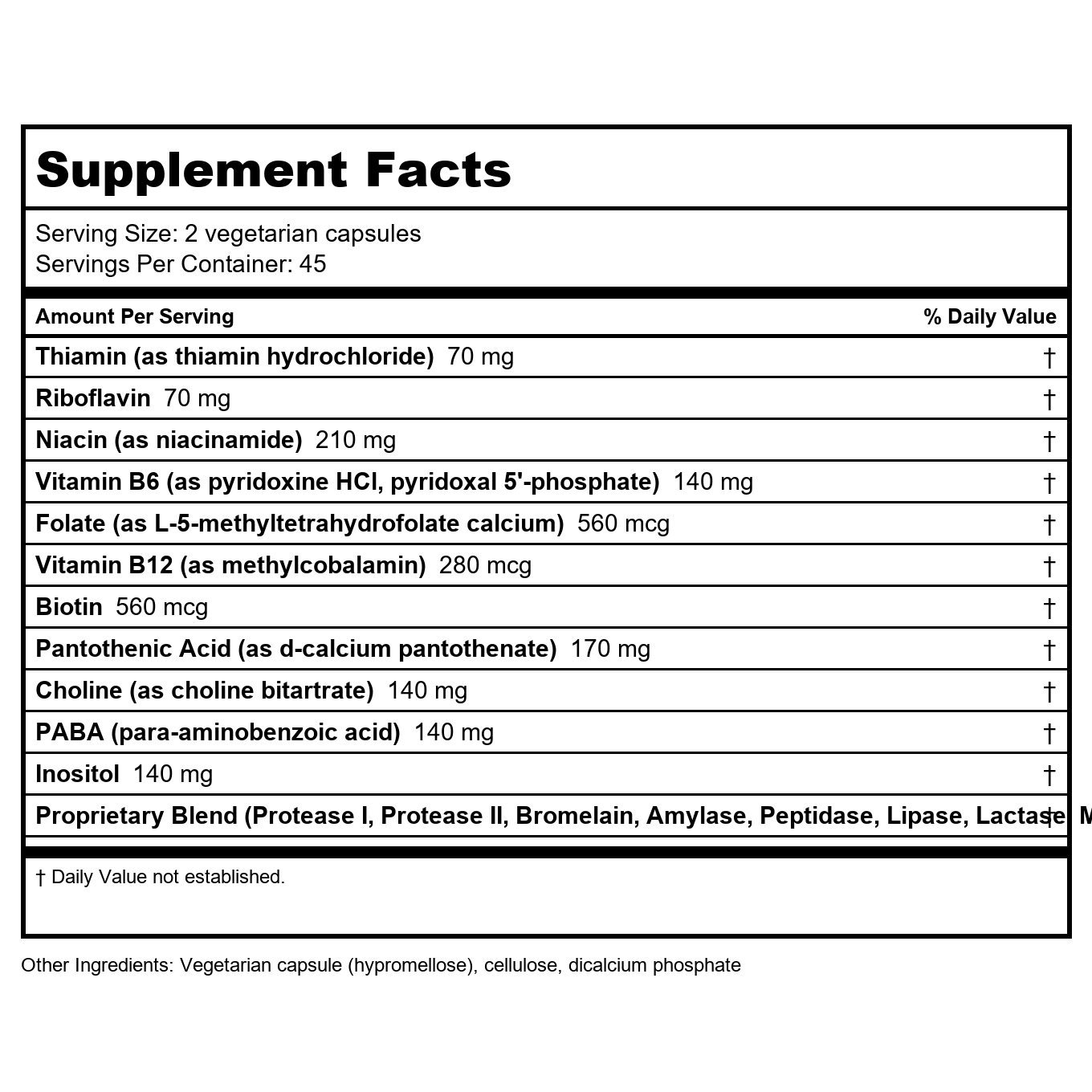 Apex Energetics Super B-Zyme 90 Capsules - Z24